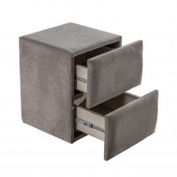NOVA DOUBLE DRAWER NIGHTSTAND